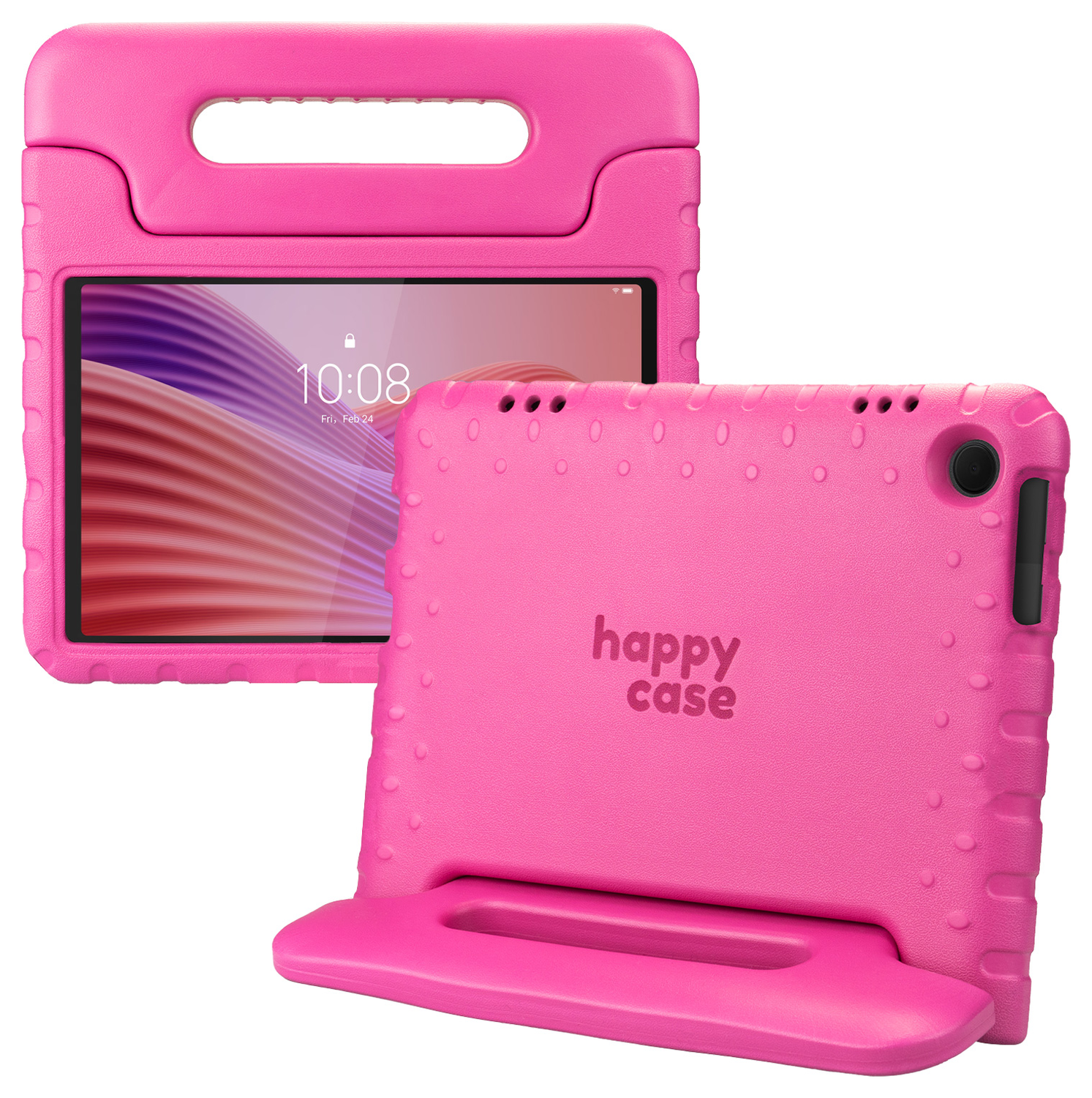 HappyCase Lenovo Tab M10 Gen 4 (2025) Kinder Tablethoes met Handvat Roze afbeelding 1