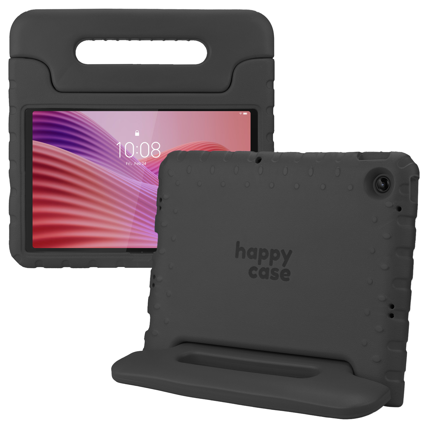 HappyCase Lenovo Tab M10 Gen 4 (2025) Kinder Tablethoes met Handvat Zwart afbeelding 1