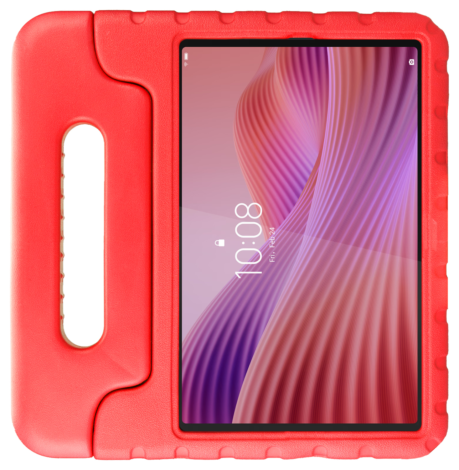 HappyCase Lenovo Tab M10 Gen 4 (2025) Kinder Tablethoes met Handvat Rood afbeelding 2
