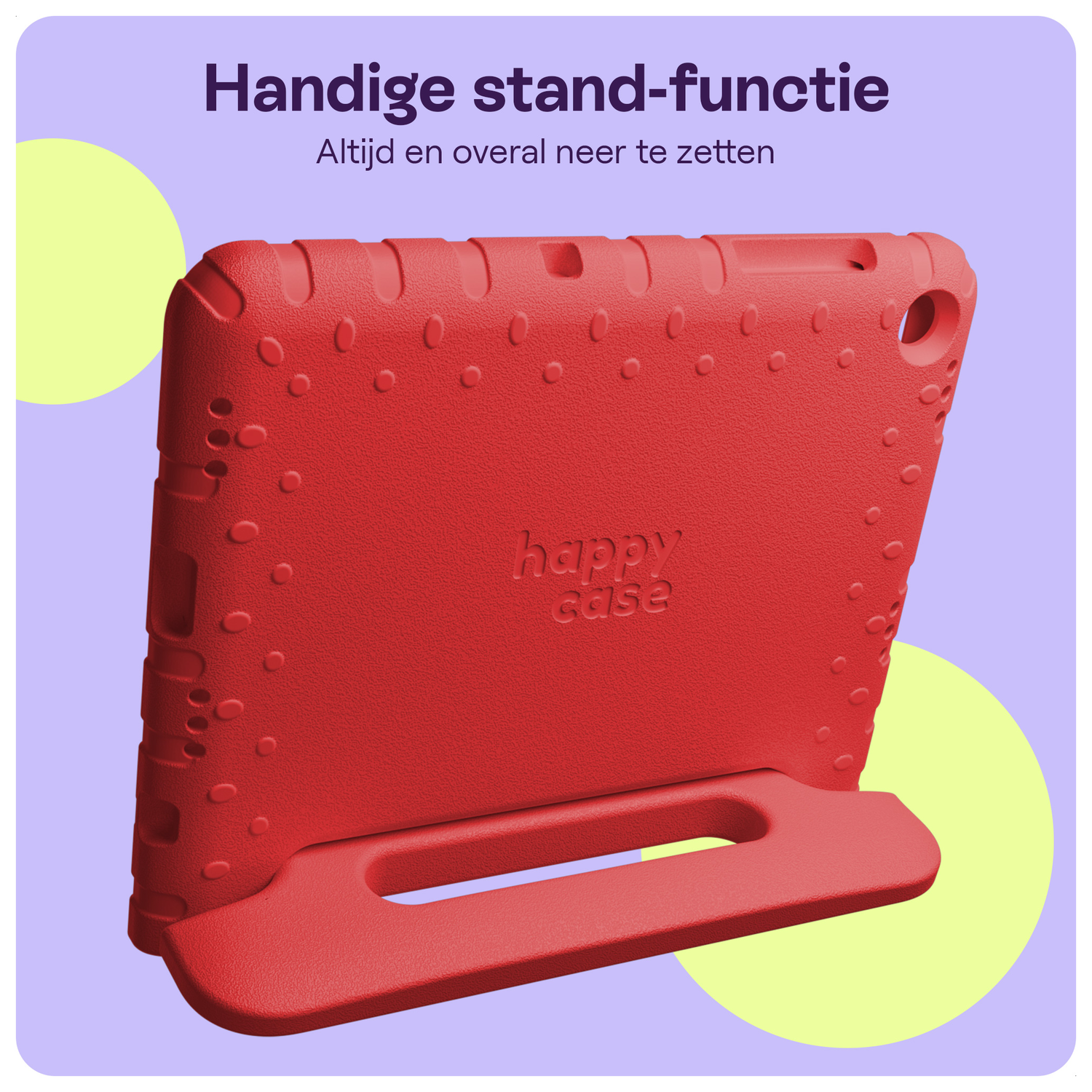 HappyCase Lenovo Tab M10 Gen 4 (2025) Kinder Tablethoes met Handvat Rood afbeelding 4