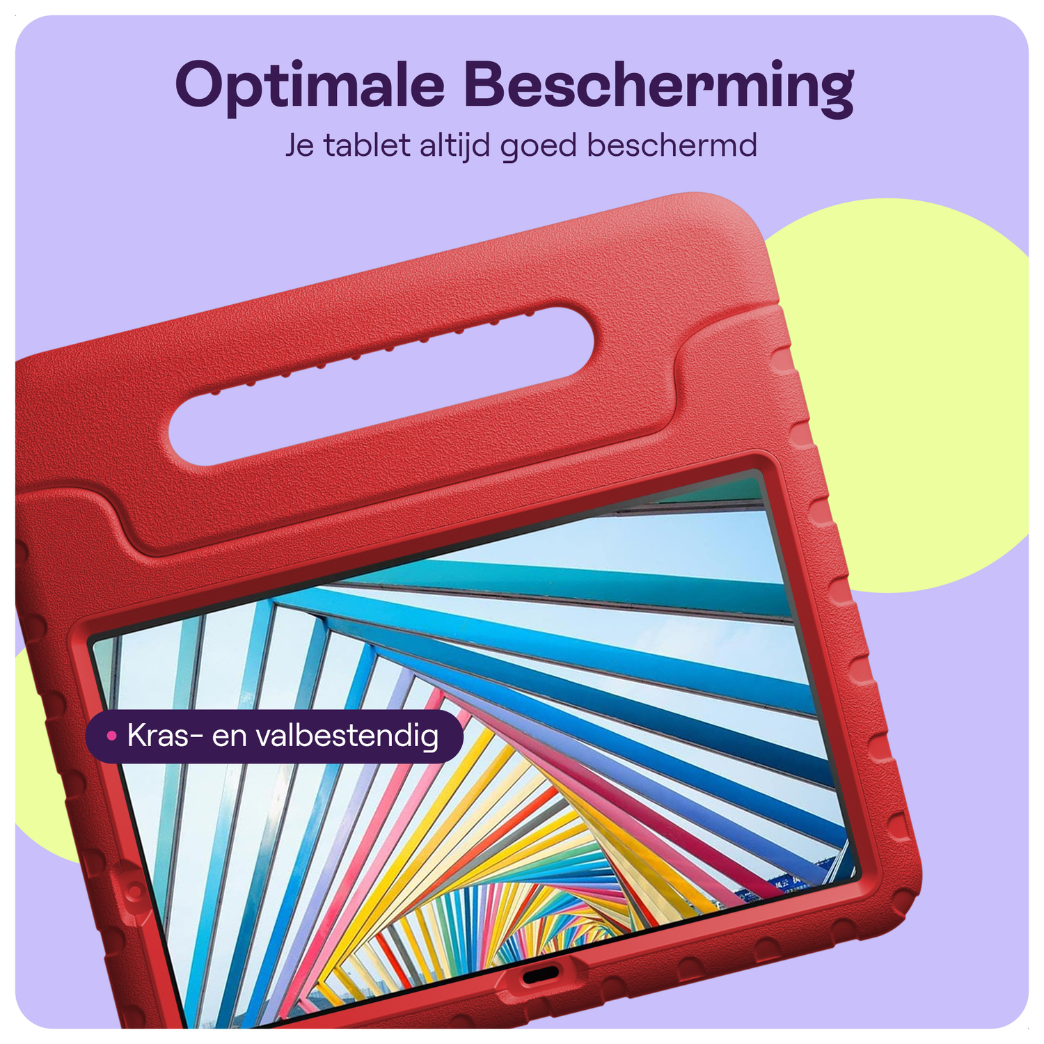 HappyCase Lenovo Tab M10 Gen 4 (2025) Kinder Tablethoes met Handvat Rood afbeelding 5