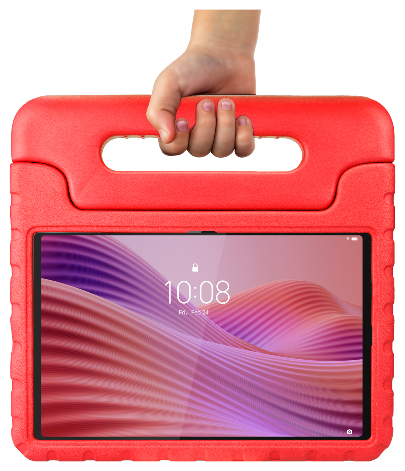 HappyCase Lenovo Tab M10 Gen 4 (2025) Kinder Tablethoes met Handvat Rood afbeelding 7