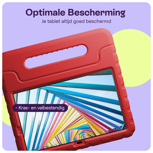 HappyCase Lenovo Tab M10 Gen 4 (2025) Kinder Tablethoes met Handvat Rood afbeelding 5