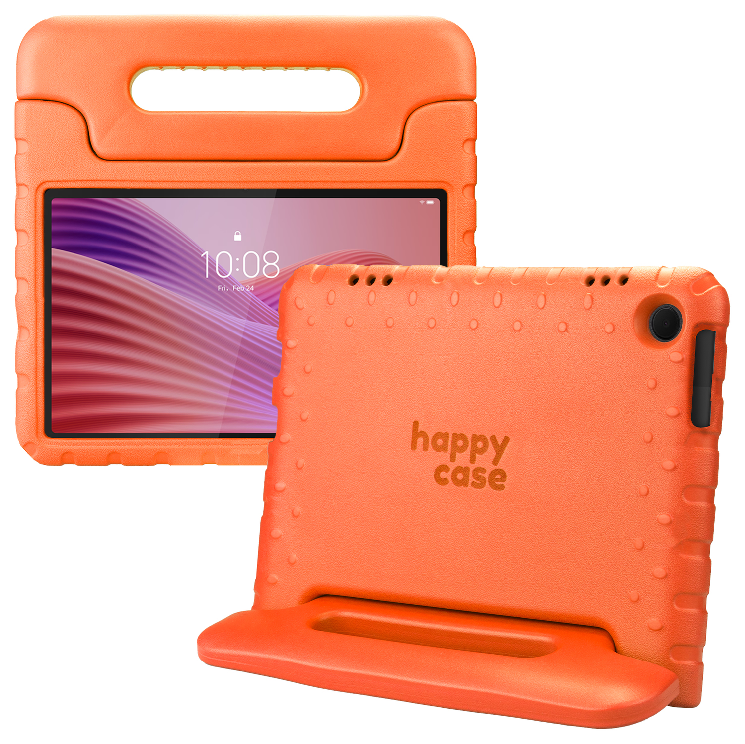 HappyCase Lenovo Tab M10 Gen 4 (2025) Kinder Tablethoes met Handvat Oranje afbeelding 1