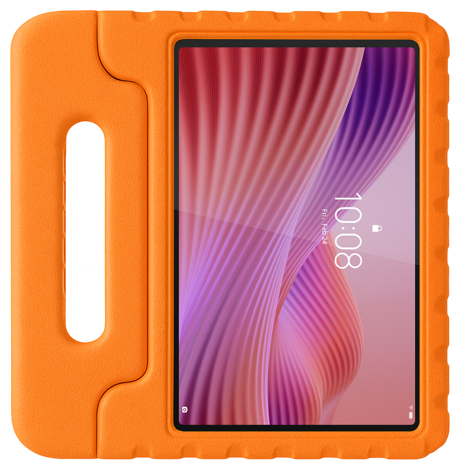 HappyCase Lenovo Tab M10 Gen 4 (2025) Kinder Tablethoes met Handvat Oranje afbeelding 2