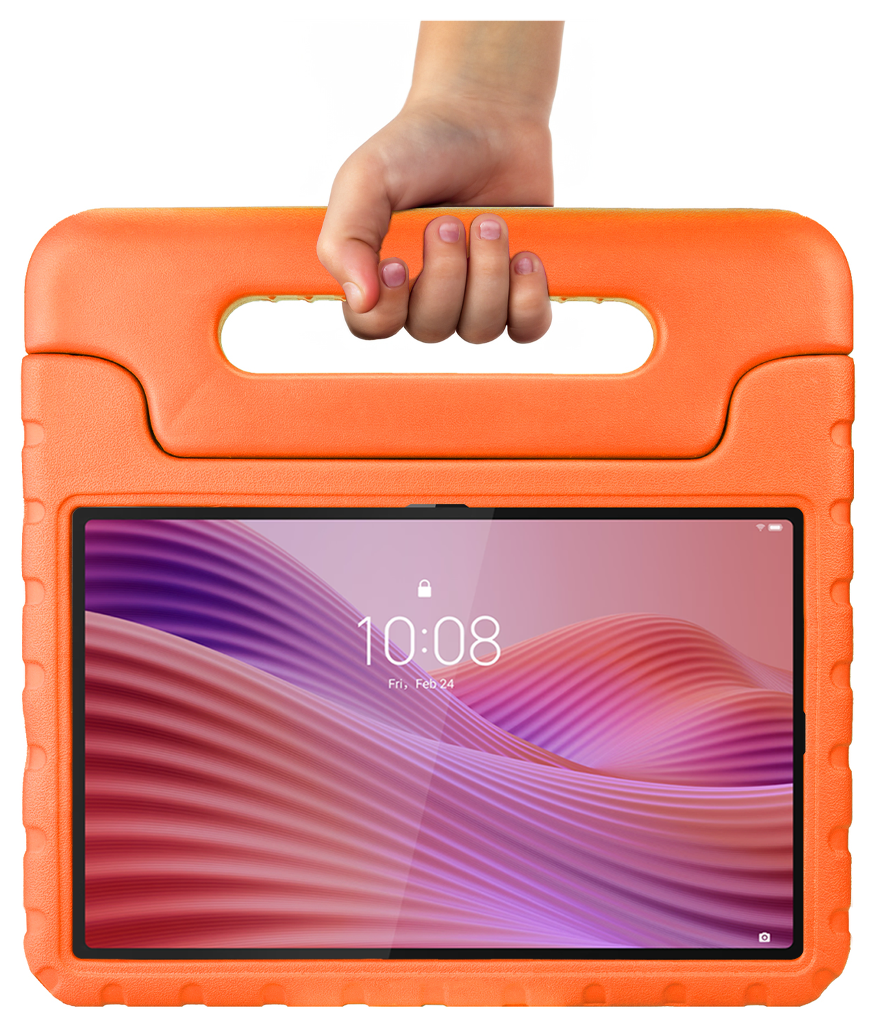 HappyCase Lenovo Tab M10 Gen 4 (2025) Kinder Tablethoes met Handvat Oranje afbeelding 8