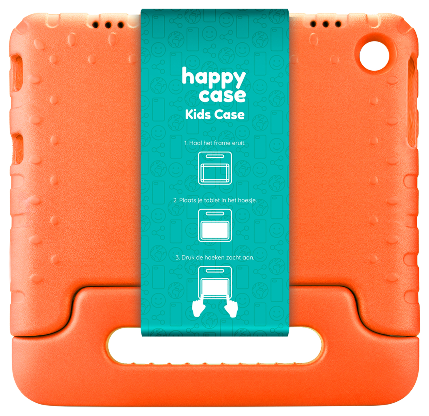 HappyCase Lenovo Tab M10 Gen 4 (2025) Kinder Tablethoes met Handvat Oranje afbeelding 9