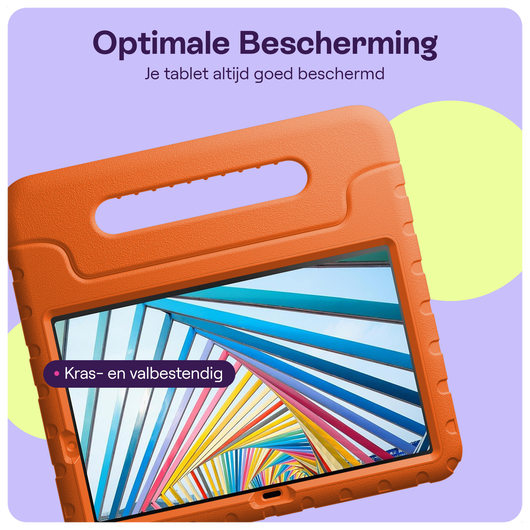 HappyCase Lenovo Tab M10 Gen 4 (2025) Kinder Tablethoes met Handvat Oranje afbeelding 5