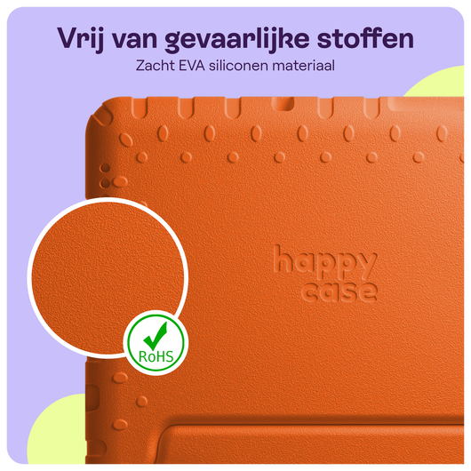HappyCase Lenovo Tab M10 Gen 4 (2025) Kinder Tablethoes met Handvat Oranje afbeelding 6