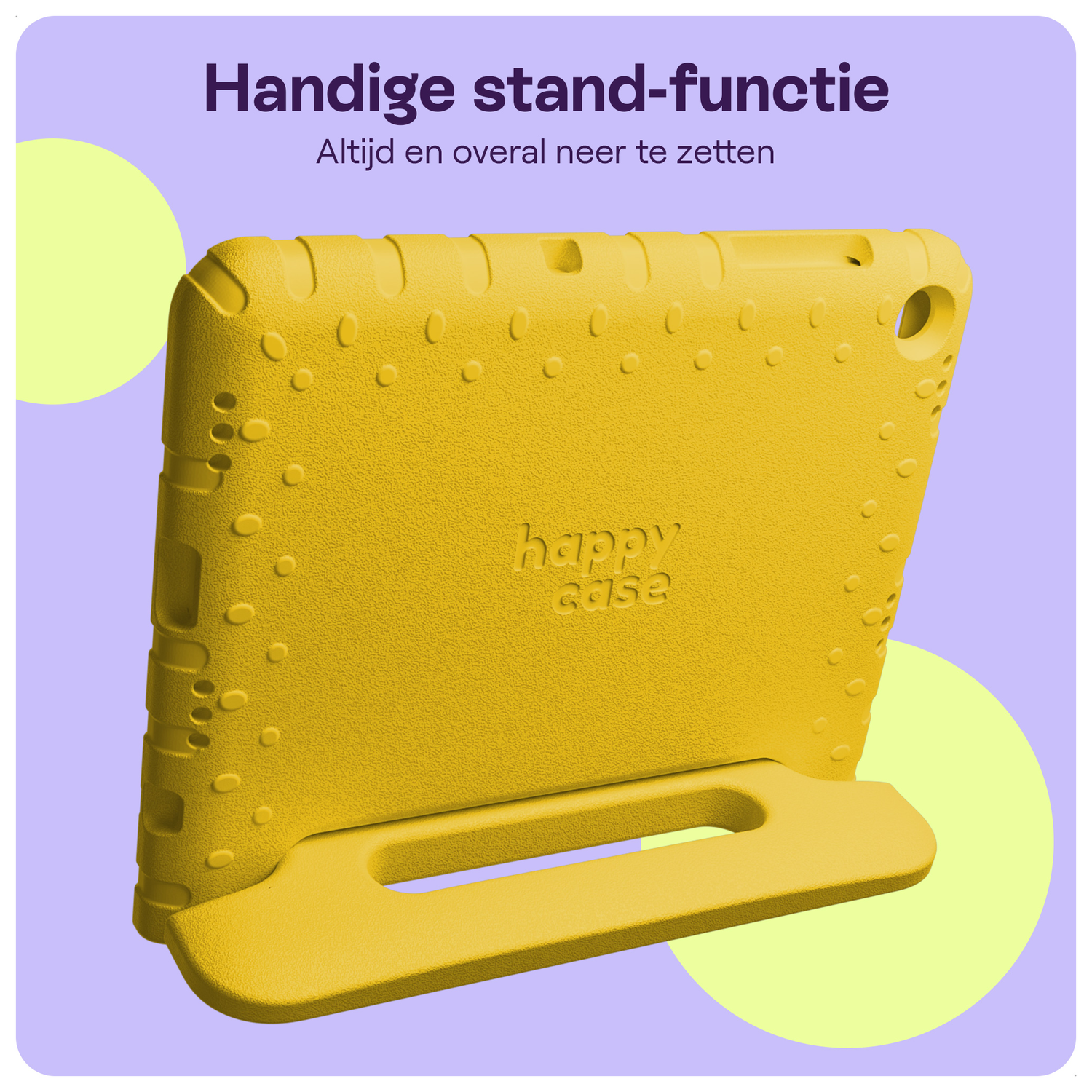 HappyCase Lenovo Tab M10 Gen 4 (2025) Kinder Tablethoes met Handvat Geel afbeelding 3