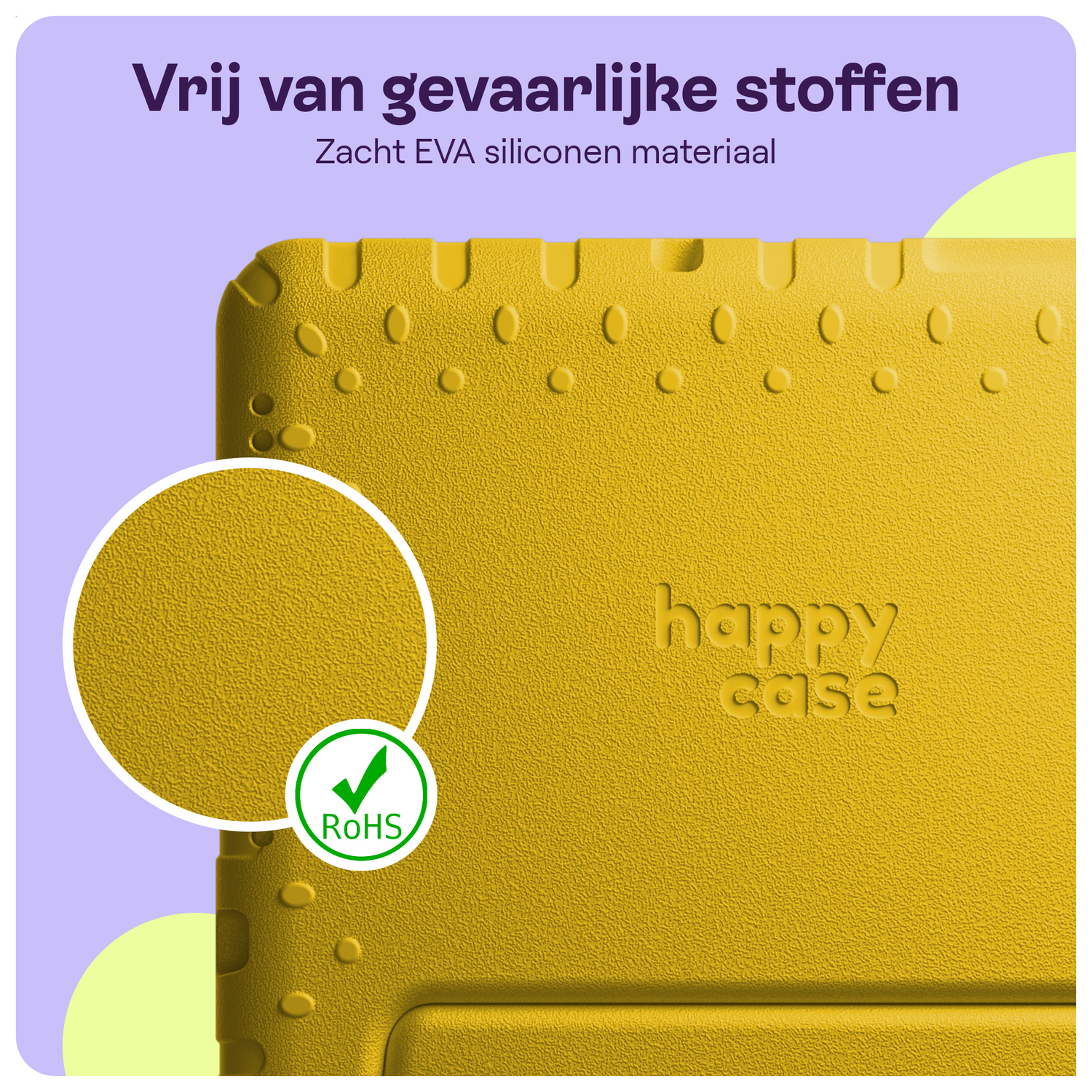 HappyCase Lenovo Tab M10 Gen 4 (2025) Kinder Tablethoes met Handvat Geel afbeelding 5