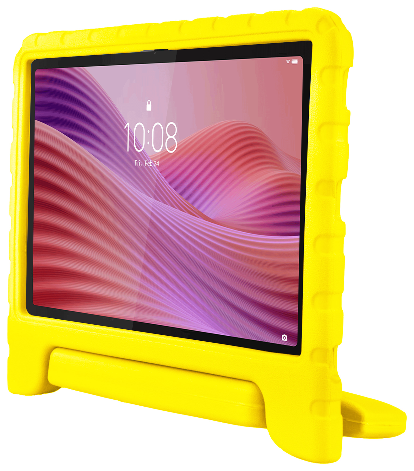 HappyCase Lenovo Tab M10 Gen 4 (2025) Kinder Tablethoes met Handvat Geel afbeelding 7