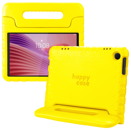 HappyCase Lenovo Tab M10 Gen 4 (2025) Kinder Tablethoes met Handvat Geel afbeelding 1