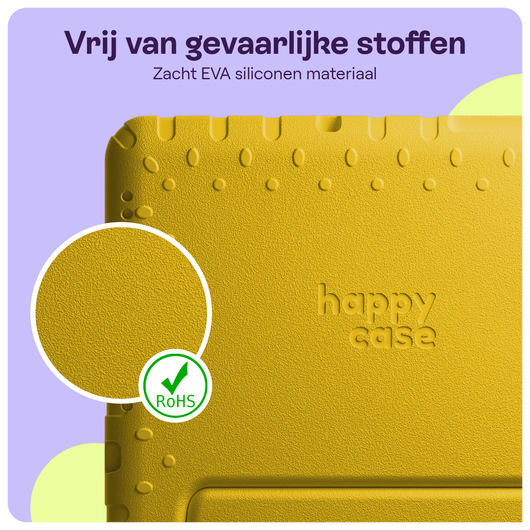 HappyCase Lenovo Tab M10 Gen 4 (2025) Kinder Tablethoes met Handvat Geel afbeelding 5