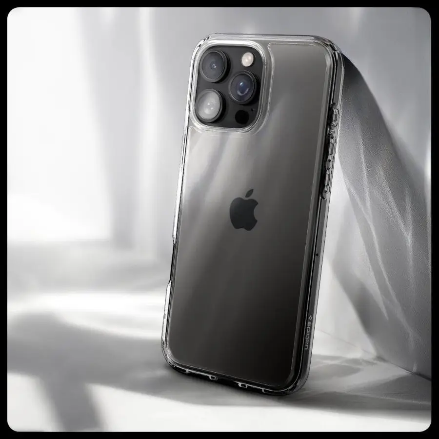 Spigen Crystal Hybrid Apple iPhone 16 Pro Hoesje Back Cover Transparant afbeelding 8