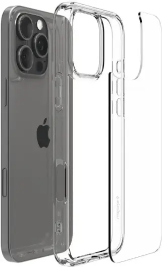 Spigen Crystal Hybrid Apple iPhone 16 Pro Hoesje Back Cover Transparant afbeelding 9