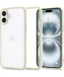 Spigen Ultra Hybrid Apple iPhone 16 Plus Hoesje Back Cover Beige afbeelding