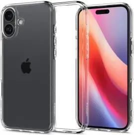 Spigen Crystal Hybrid Apple iPhone 16 Hoesje Back Cover Transparant