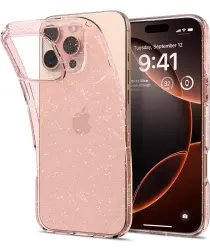 Spigen Liquid Crystal Apple iPhone 16 Pro Hoesje Back Cover Roze Glitter afbeelding