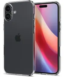 Spigen Crystal Flex Apple iPhone 16 Hoesje Back Cover Transparant afbeelding