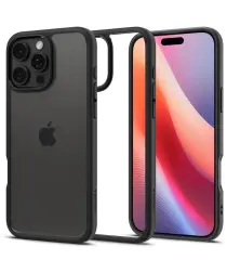 Spigen Crystal Hybrid Apple iPhone 16 Pro Max Hoesje Back Cover Zwart afbeelding