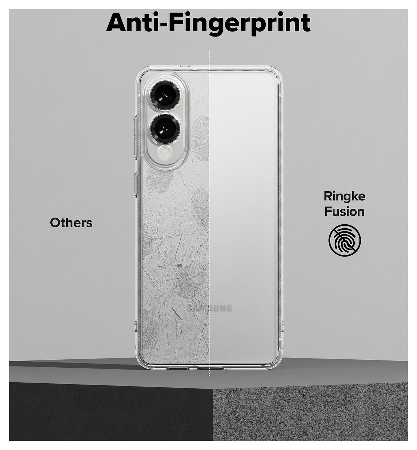 Ringke Fusion Samsung Galaxy S25 Edge Hoesje Back Cover Matte Transparant afbeelding 4