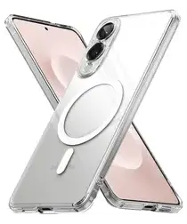 Ringke Fusion Magnetic Samsung Galaxy S25 Edge Hoesje MagSafe Transparant afbeelding