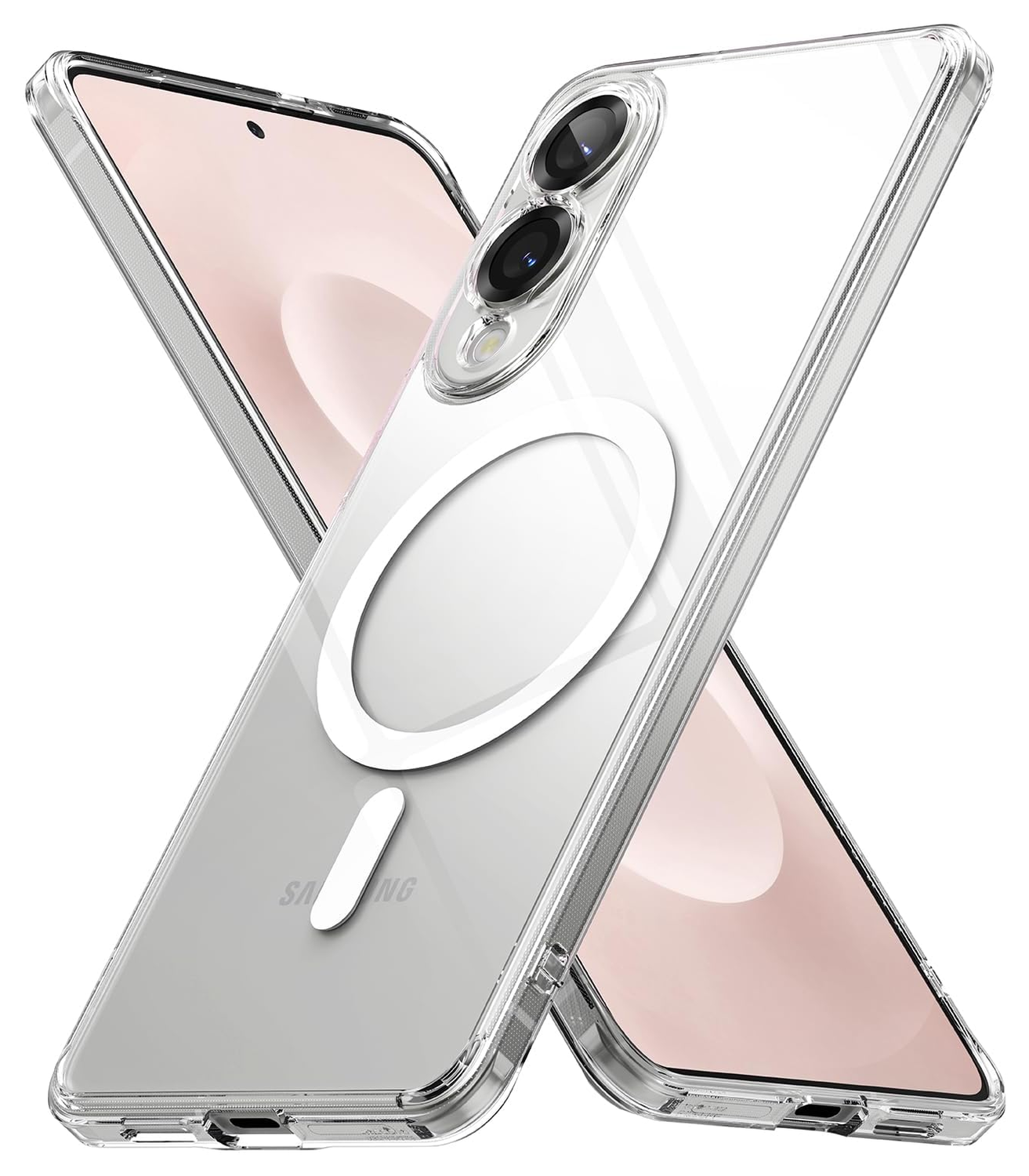 Ringke Fusion Magnetic Samsung Galaxy S25 Edge Hoesje MagSafe Transparant afbeelding 1