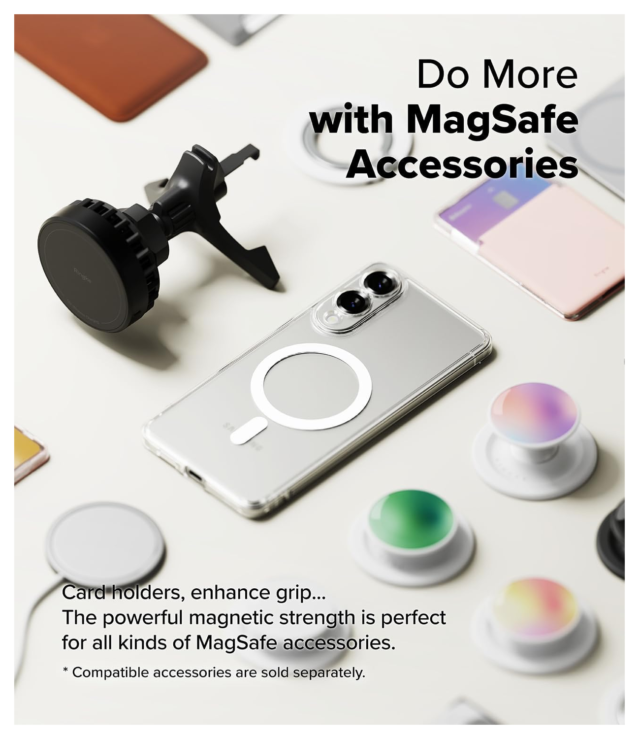 Ringke Fusion Magnetic Samsung Galaxy S25 Edge Hoesje MagSafe Transparant afbeelding 4