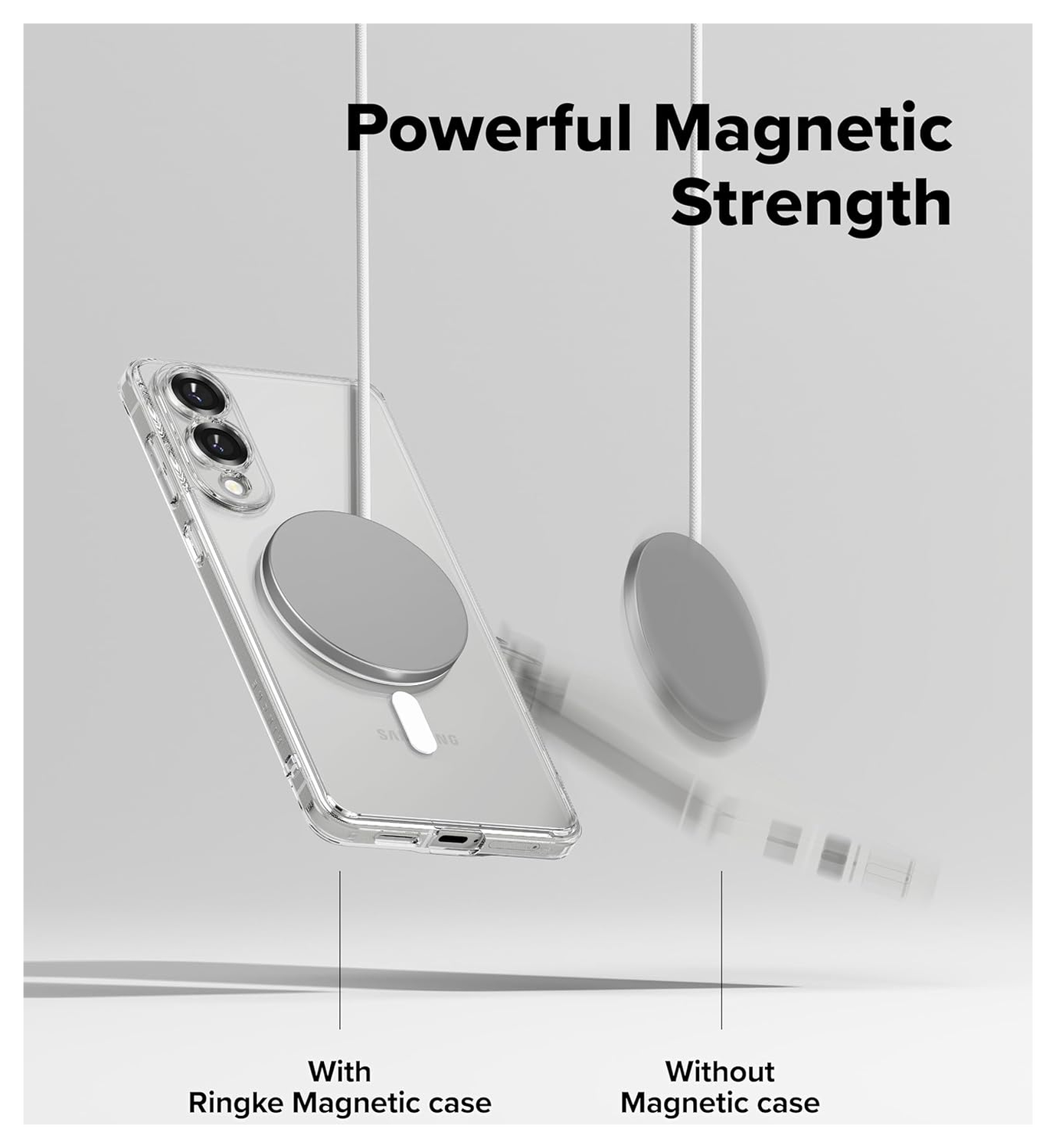 Ringke Fusion Magnetic Samsung Galaxy S25 Edge Hoesje MagSafe Transparant afbeelding 8