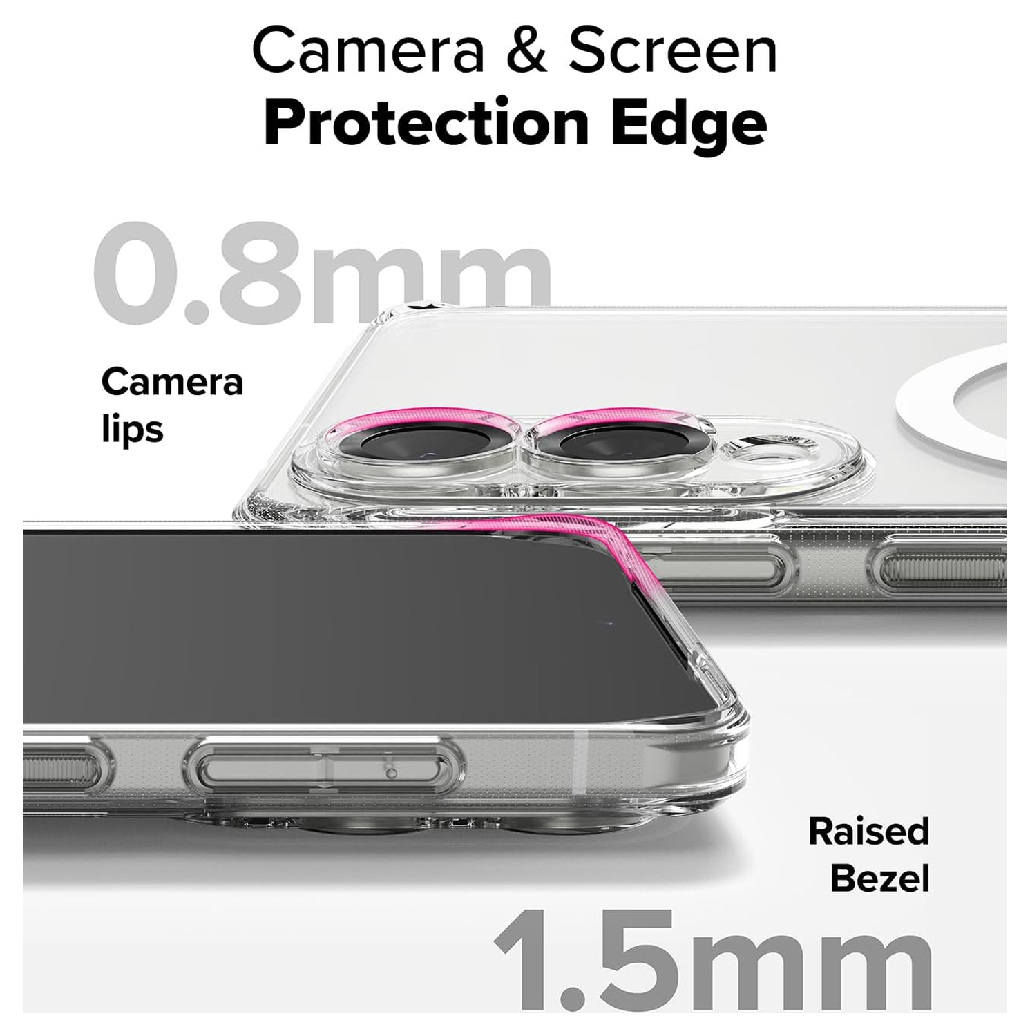 Ringke Fusion Magnetic Samsung Galaxy S25 Edge Hoesje MagSafe Transparant afbeelding 9