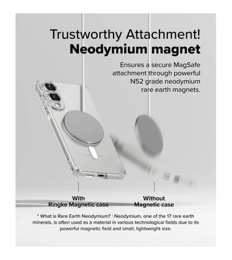 Ringke Fusion Magnetic Samsung Galaxy S25 Edge Hoesje MagSafe Transparant afbeelding 8
