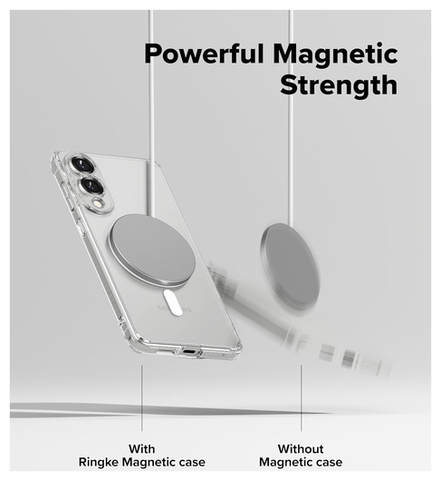 Ringke Fusion Magnetic Samsung Galaxy S25 Edge Hoesje MagSafe Transparant afbeelding 8