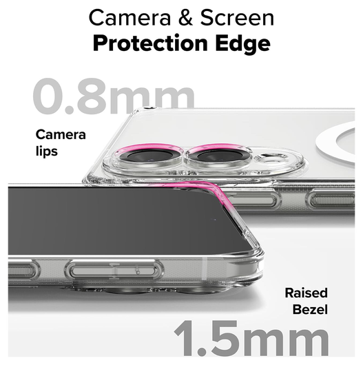 Ringke Fusion Magnetic Samsung Galaxy S25 Edge Hoesje MagSafe Transparant afbeelding 9