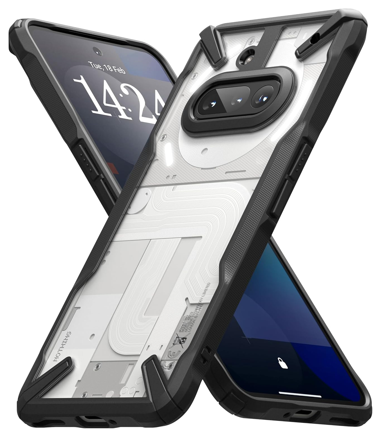 Ringke Fusion X Nothing Phone (3a) Hoesje Back Cover Zwart afbeelding 1