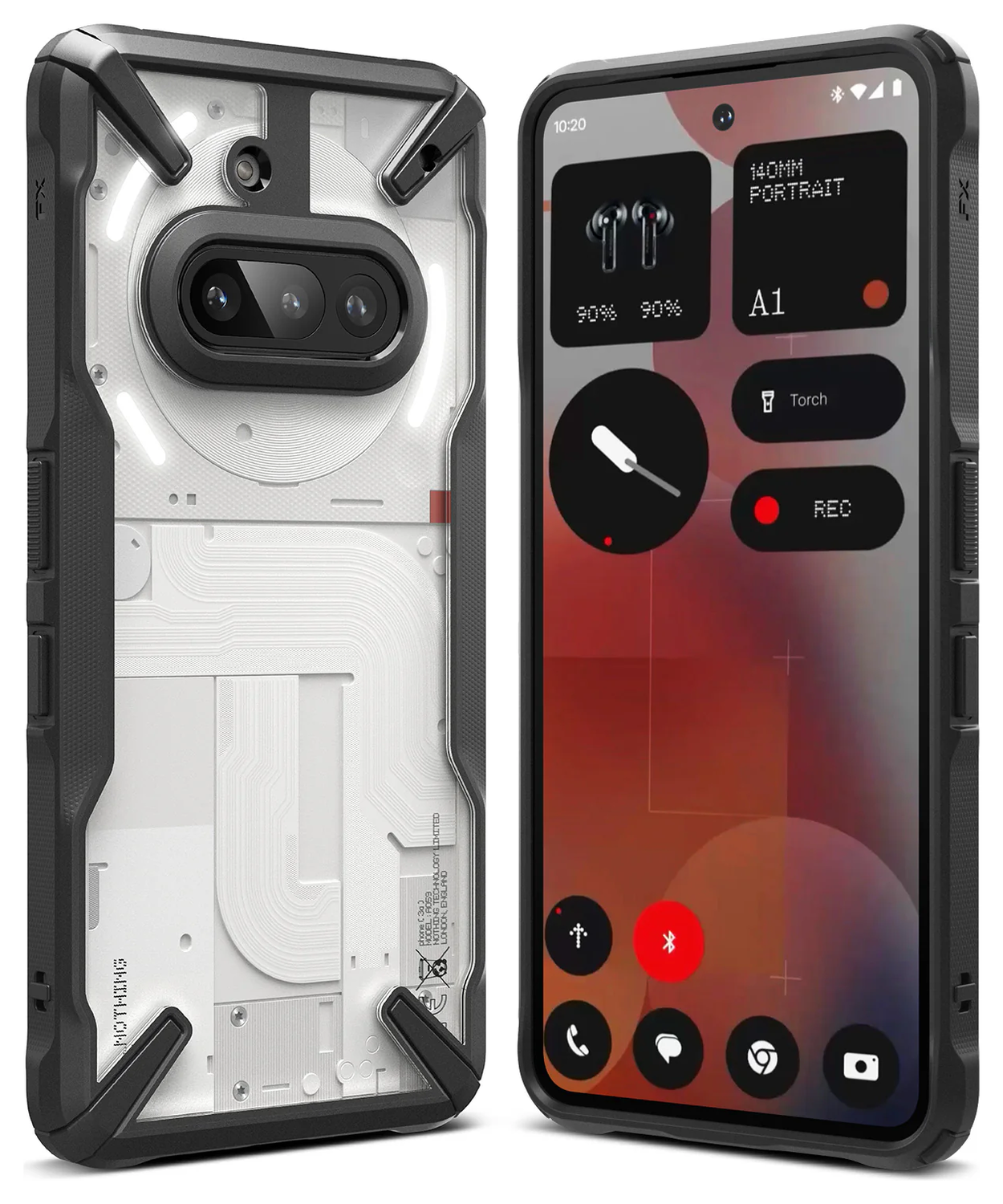 Ringke Fusion X Nothing Phone (3a) Hoesje Back Cover Zwart afbeelding 2