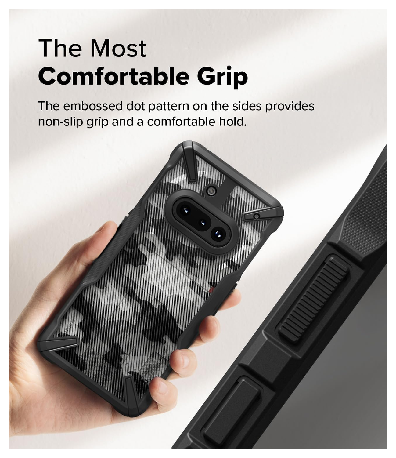 Ringke Fusion X Nothing Phone (3a) Hoesje Back Cover Camo Zwart afbeelding 5