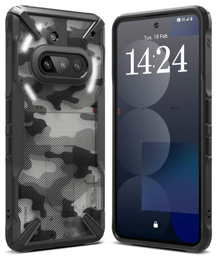 Ringke Fusion X Nothing Phone (3a) Hoesje Back Cover Camo Zwart afbeelding 2