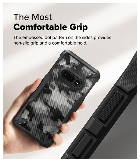 Ringke Fusion X Nothing Phone (3a) Hoesje Back Cover Camo Zwart afbeelding 5