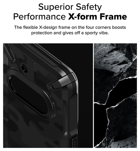 Ringke Fusion X Nothing Phone (3a) Hoesje Back Cover Camo Zwart afbeelding 7