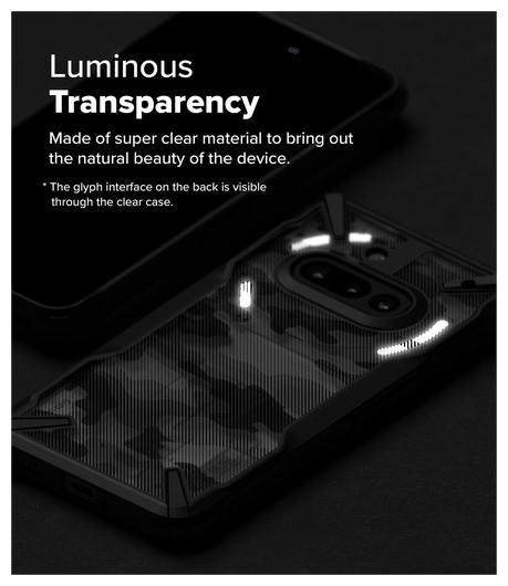 Ringke Fusion X Nothing Phone (3a) Hoesje Back Cover Camo Zwart afbeelding 9