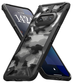Ringke Fusion X Nothing Phone (3a) Hoesje Back Cover Camo Zwart