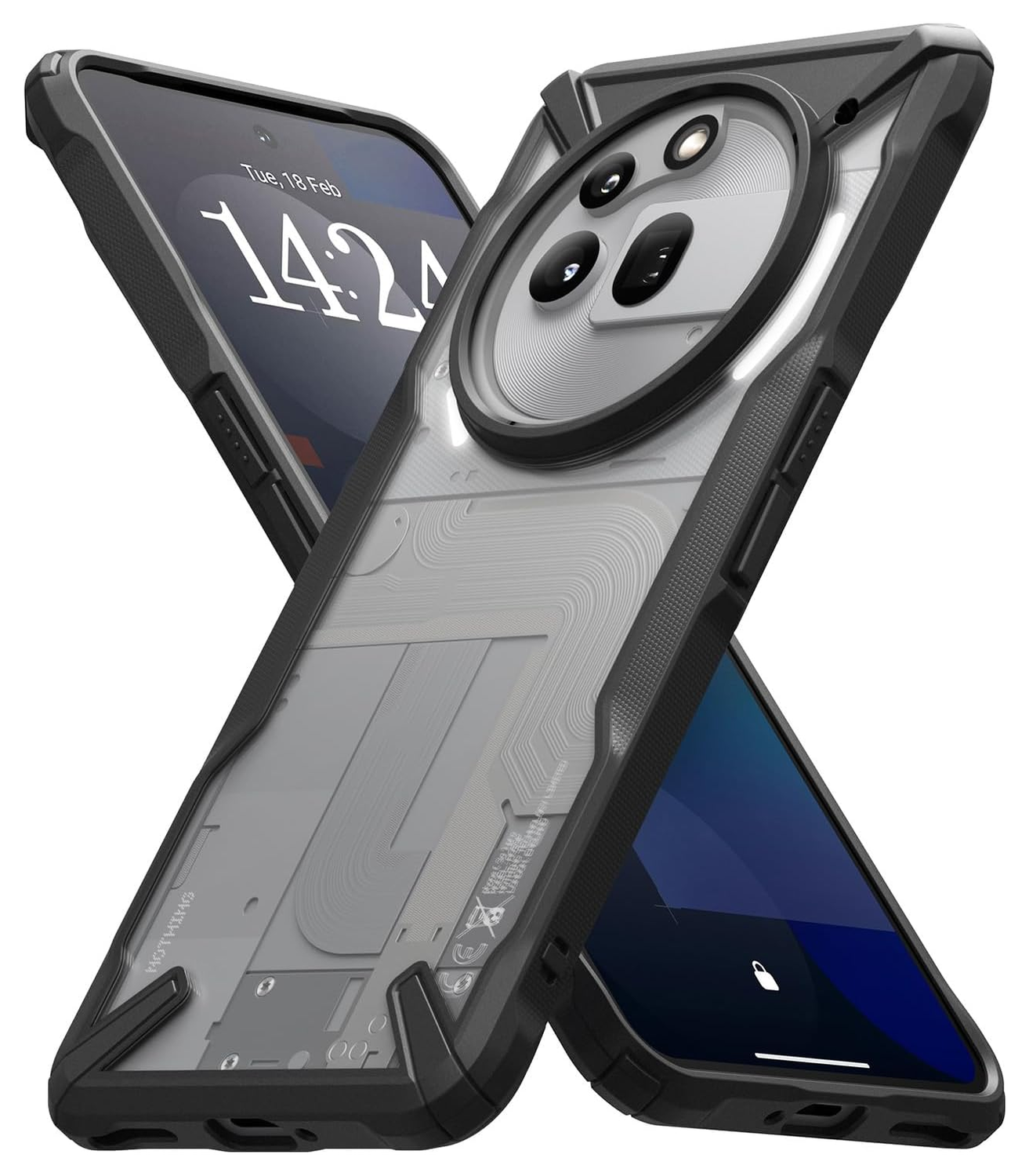 Ringke Fusion X Nothing Phone (3a) Pro Hoesje Back Cover Zwart afbeelding 1