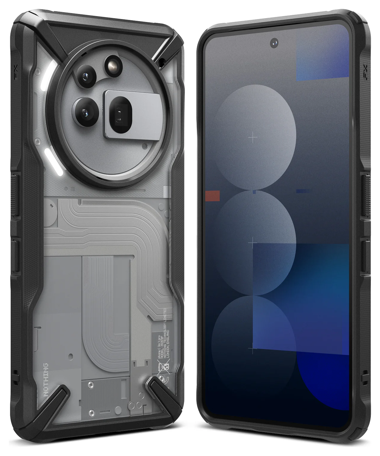 Ringke Fusion X Nothing Phone (3a) Pro Hoesje Back Cover Zwart afbeelding 2