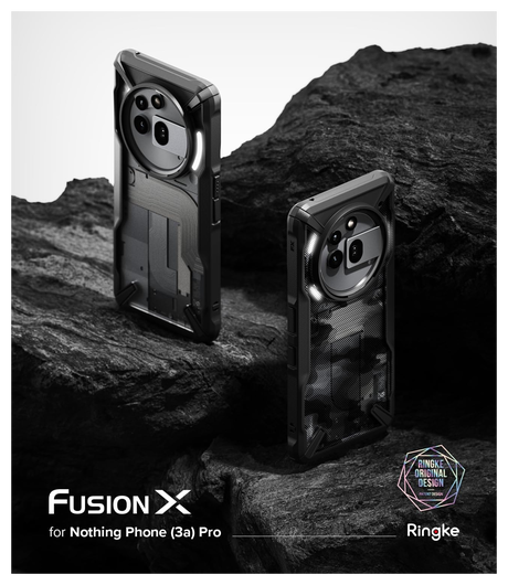 Ringke Fusion X Nothing Phone (3a) Pro Hoesje Back Cover Zwart afbeelding 10