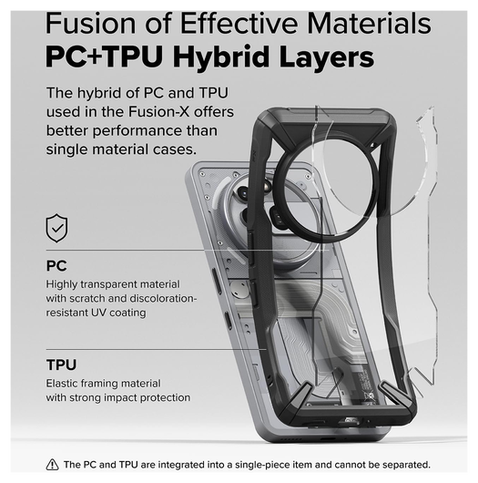 Ringke Fusion X Nothing Phone (3a) Pro Hoesje Back Cover Zwart afbeelding 4