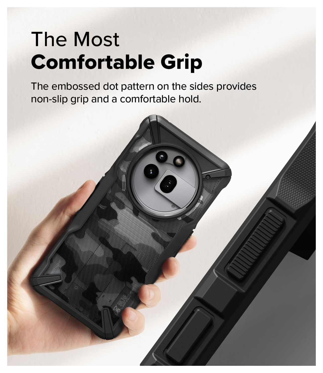 Ringke Fusion X Nothing Phone (3a) Pro Hoesje Back Cover Camo Zwart afbeelding 6