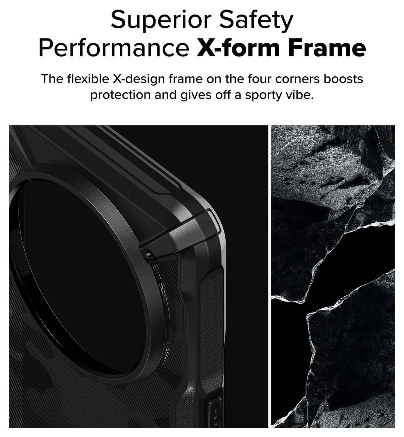 Ringke Fusion X Nothing Phone (3a) Pro Hoesje Back Cover Camo Zwart afbeelding 7