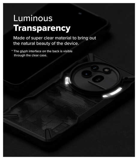 Ringke Fusion X Nothing Phone (3a) Pro Hoesje Back Cover Camo Zwart afbeelding 8
