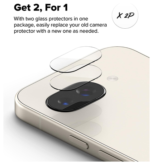 Ringke Google Pixel 9a Camera Protector Tempered Glass (2-Pack) afbeelding 7